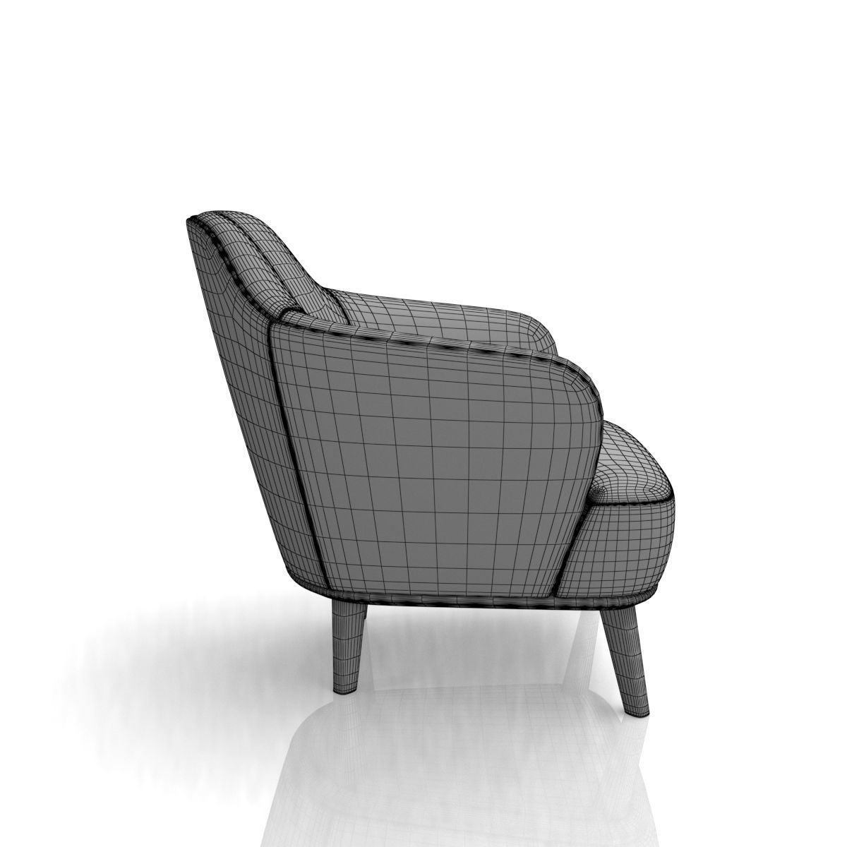 Luxury Armchair 3D model_12
