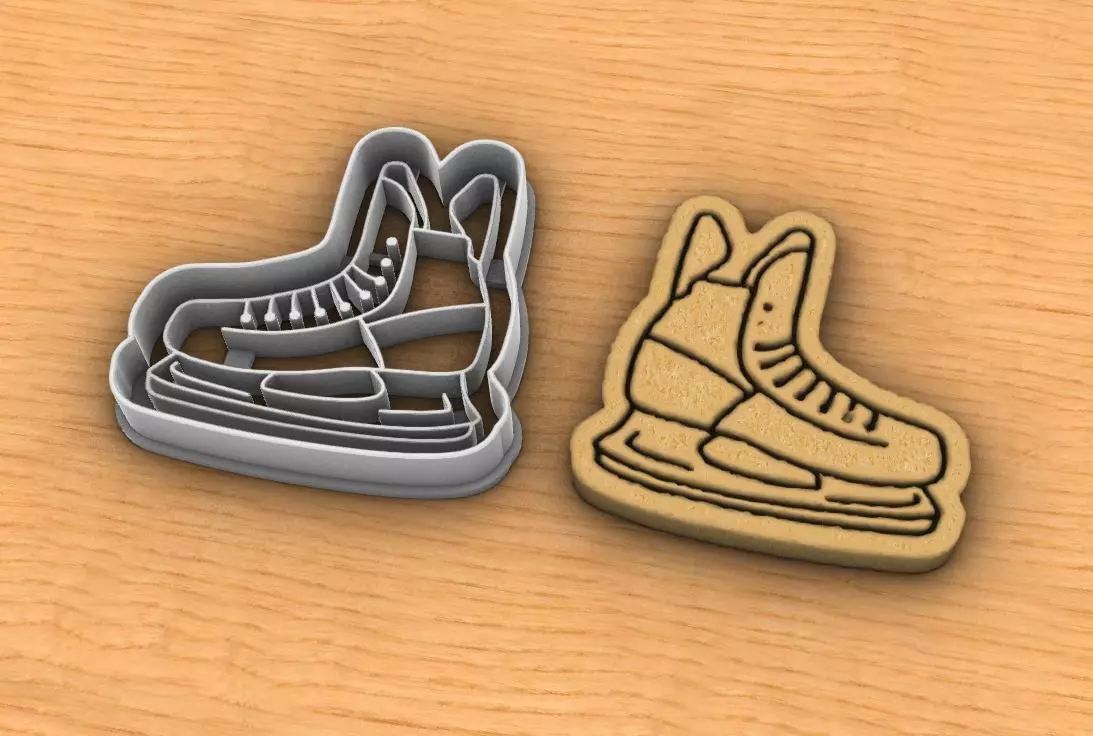 Skate cookie cutter 3D print model_0