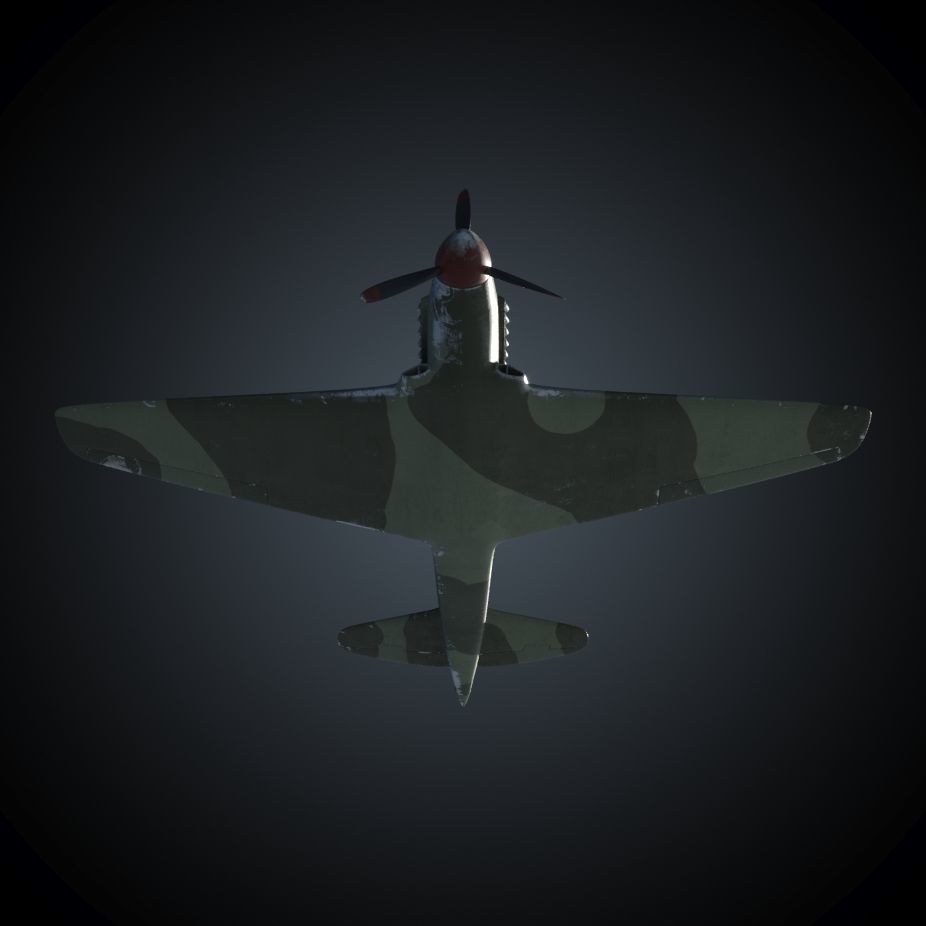 Yakovlev Yak-9 Fighter Plane 3D model_1