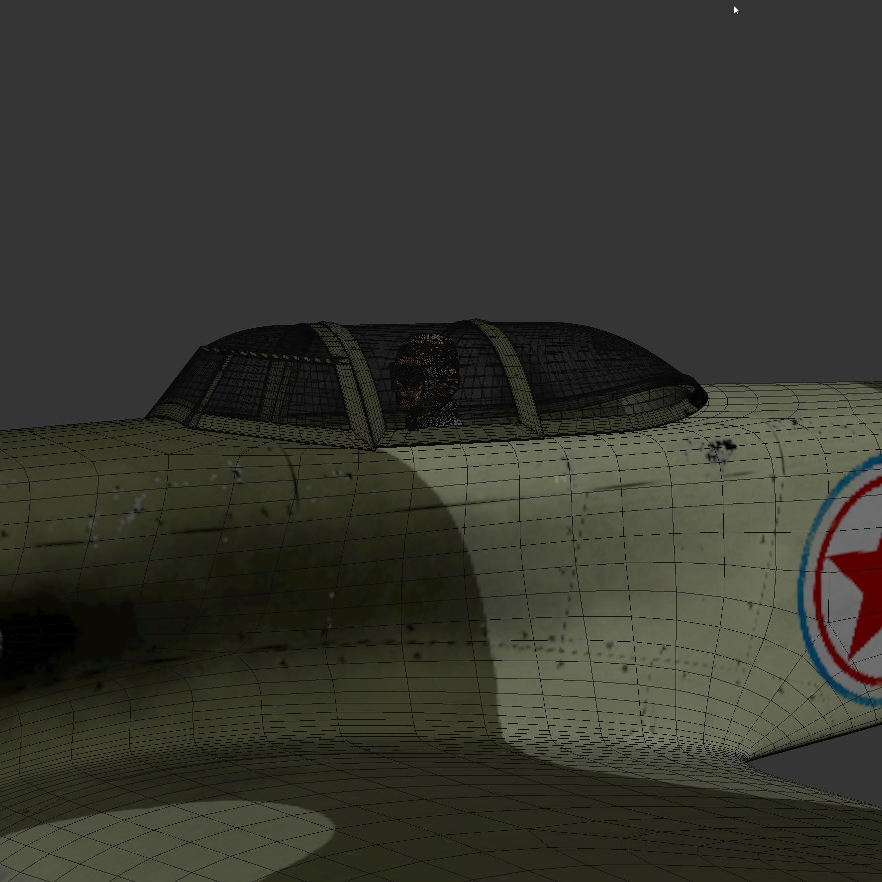 Yakovlev Yak-9 Fighter Plane 3D model_18