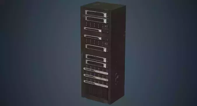 Server 2B Low-poly 3D model