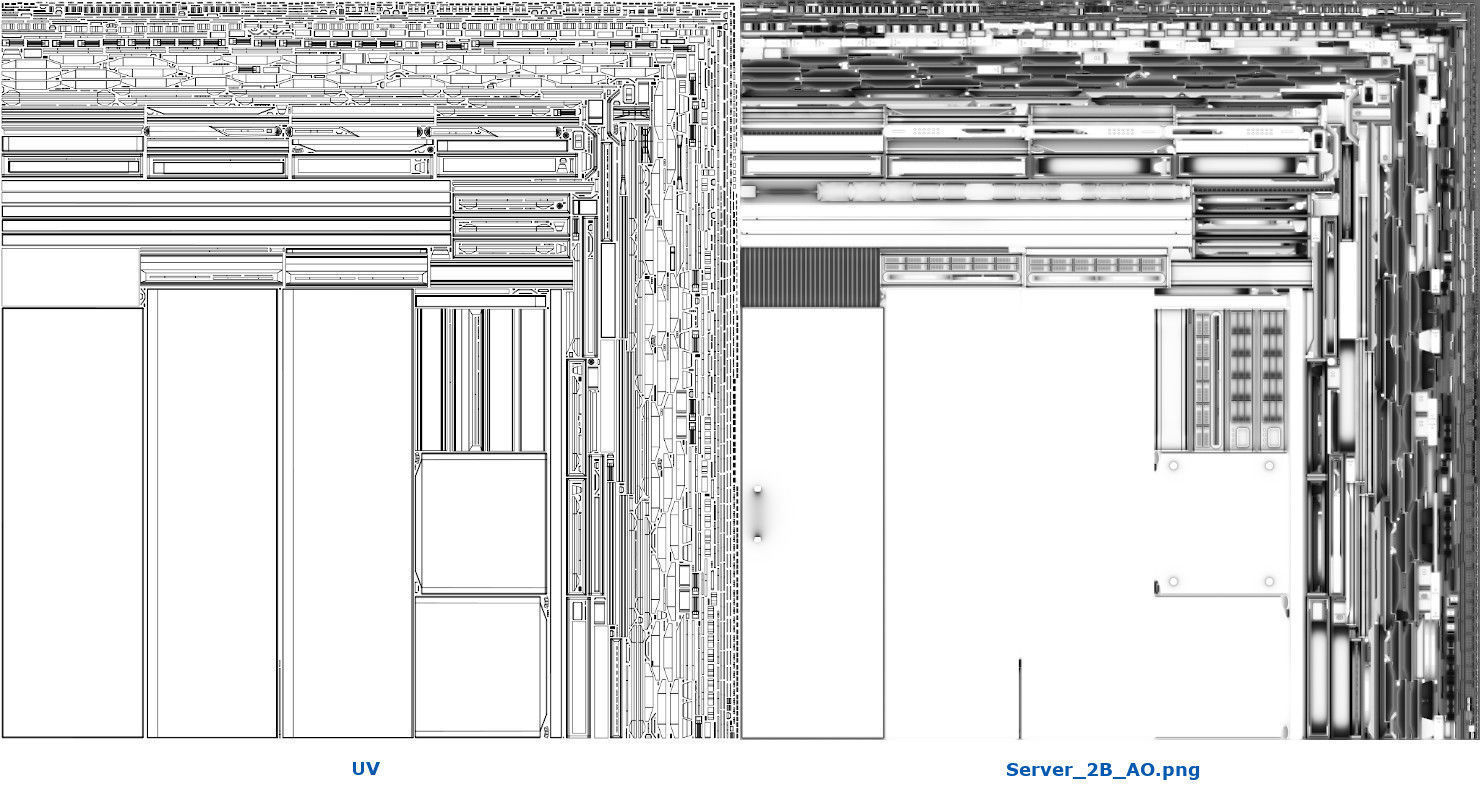 Server 2B Low-poly 3D model_10