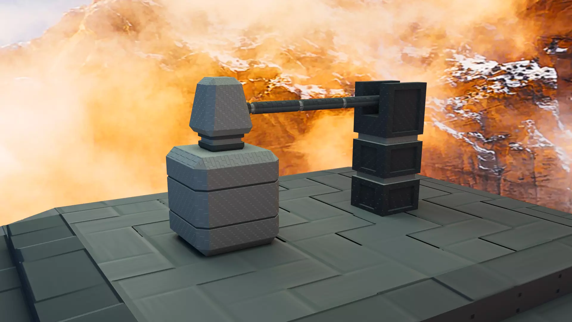 Animated Hammer For Games Free low-poly 3D model
