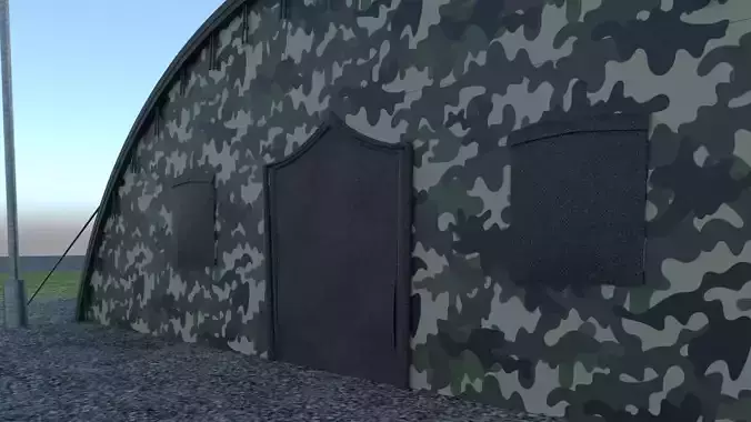 MILITARY TENT Low-poly 3D model