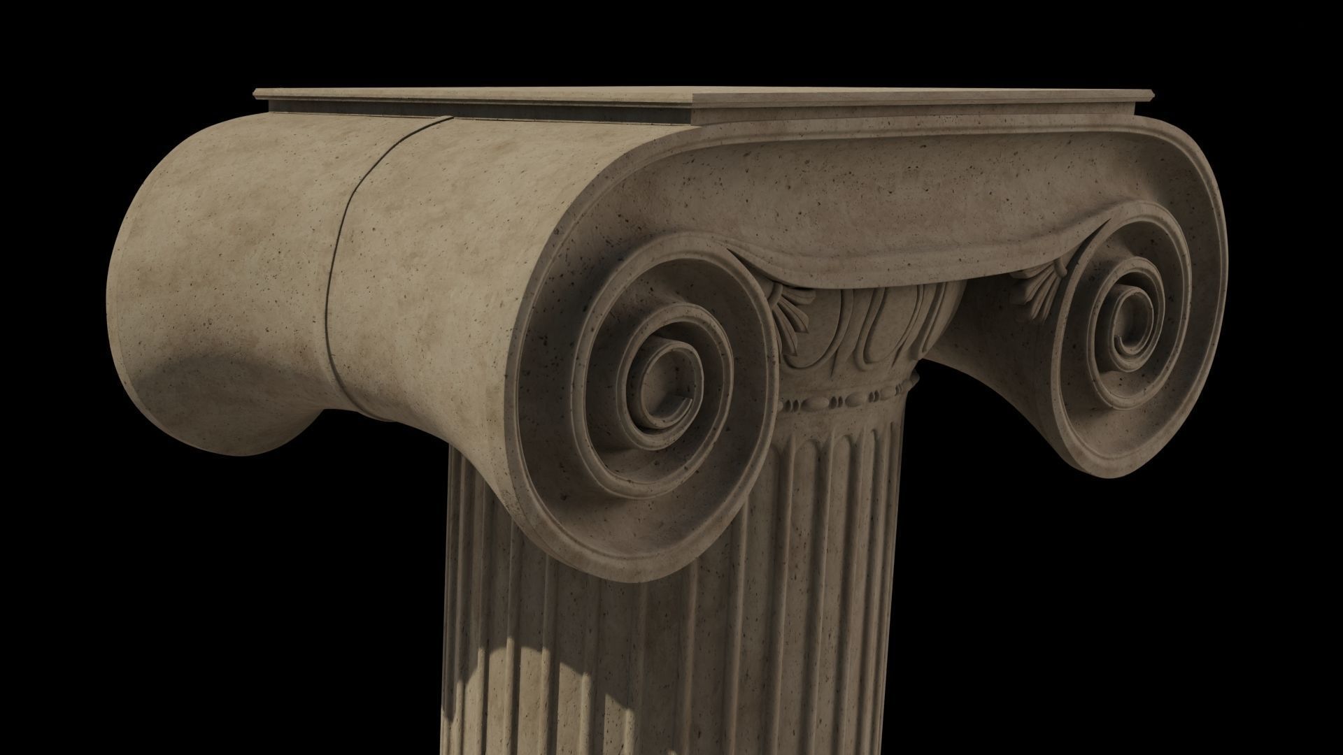 Classical column collection - Doric ionic corinthian Low-poly 3D model_7