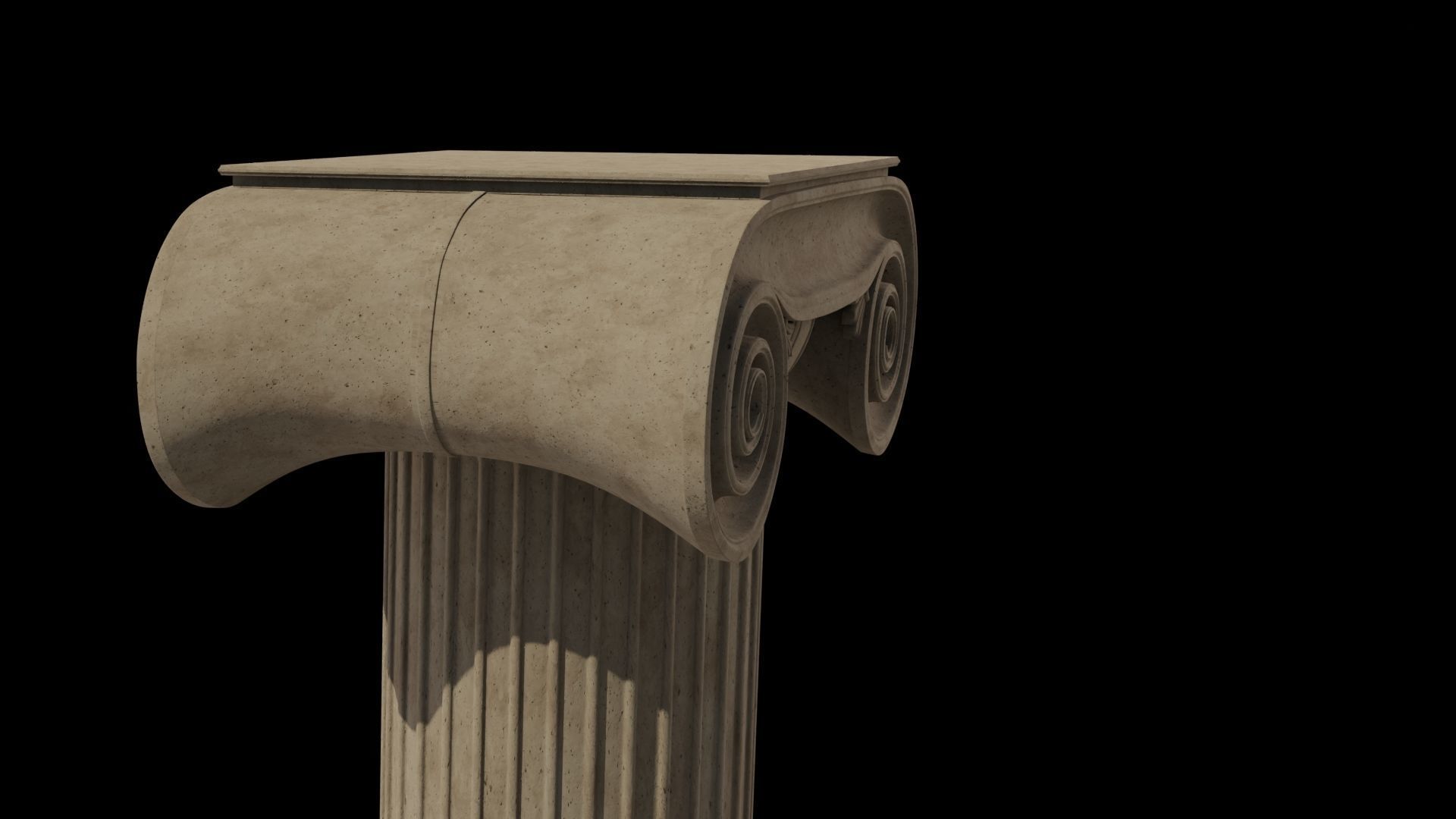 Classical column collection - Doric ionic corinthian Low-poly 3D model_8