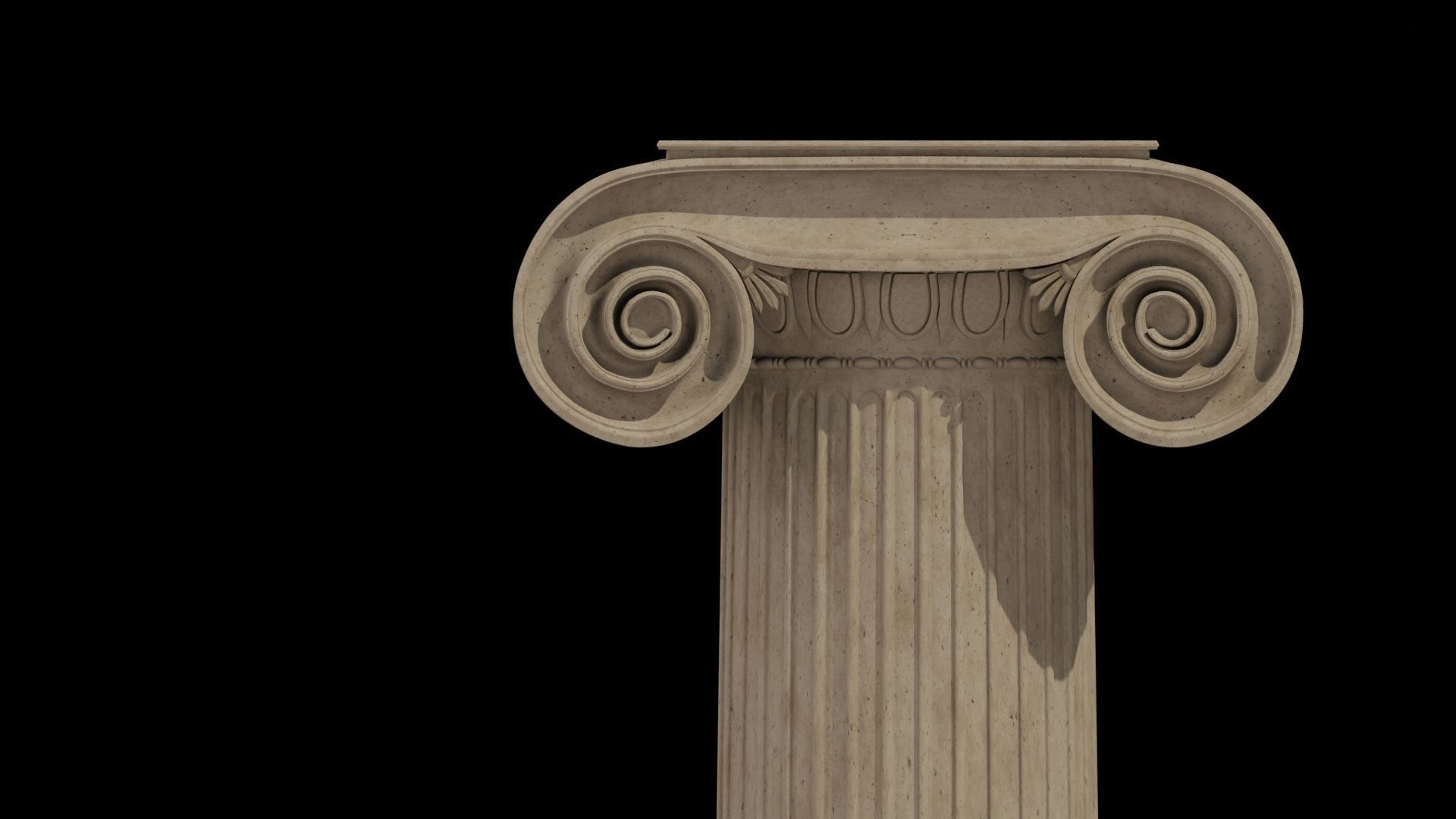 Classical column collection - Doric ionic corinthian Low-poly 3D model_5