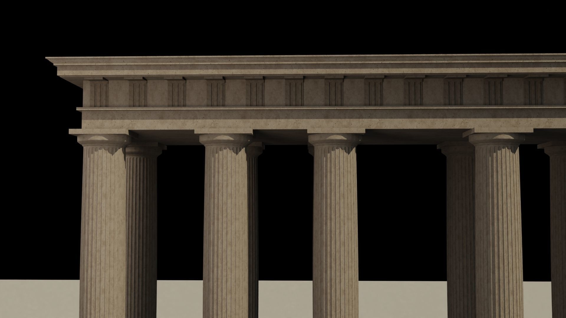 Classical column collection - Doric ionic corinthian Low-poly 3D model_16