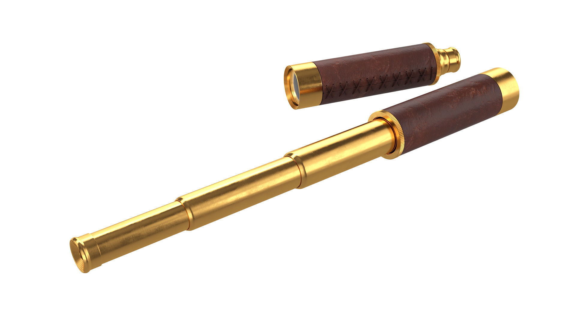 Spyglass telescope 3D model_4