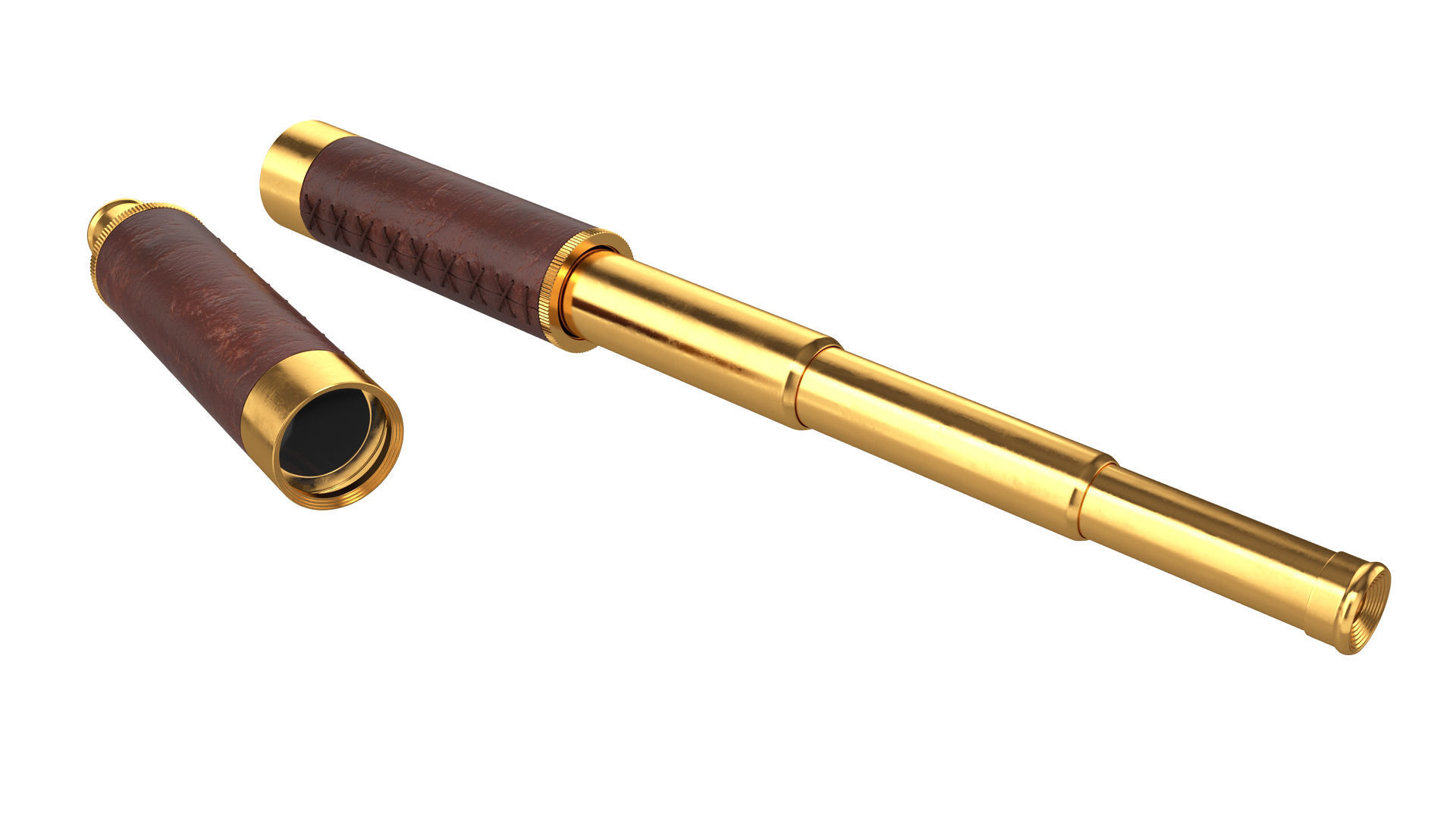 Spyglass telescope 3D model_3