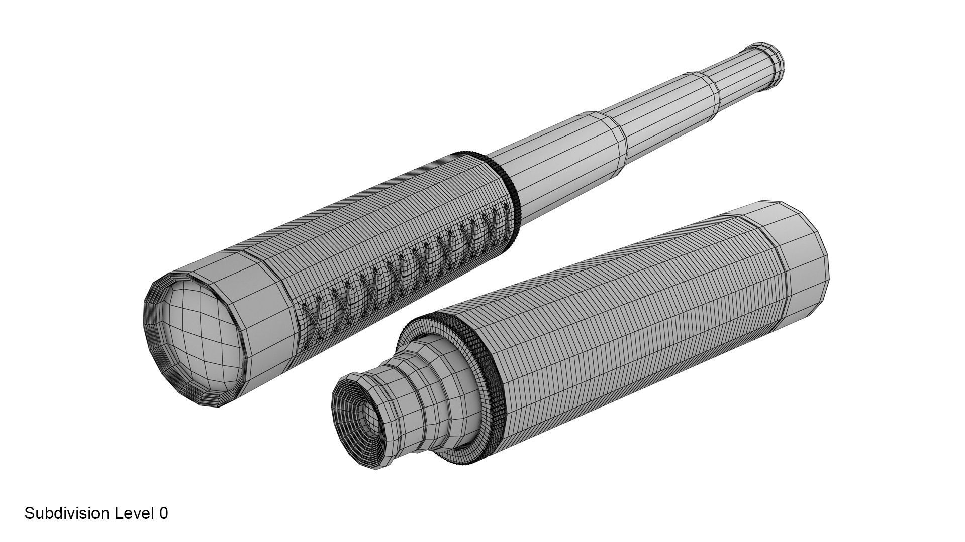 Spyglass telescope 3D model_13
