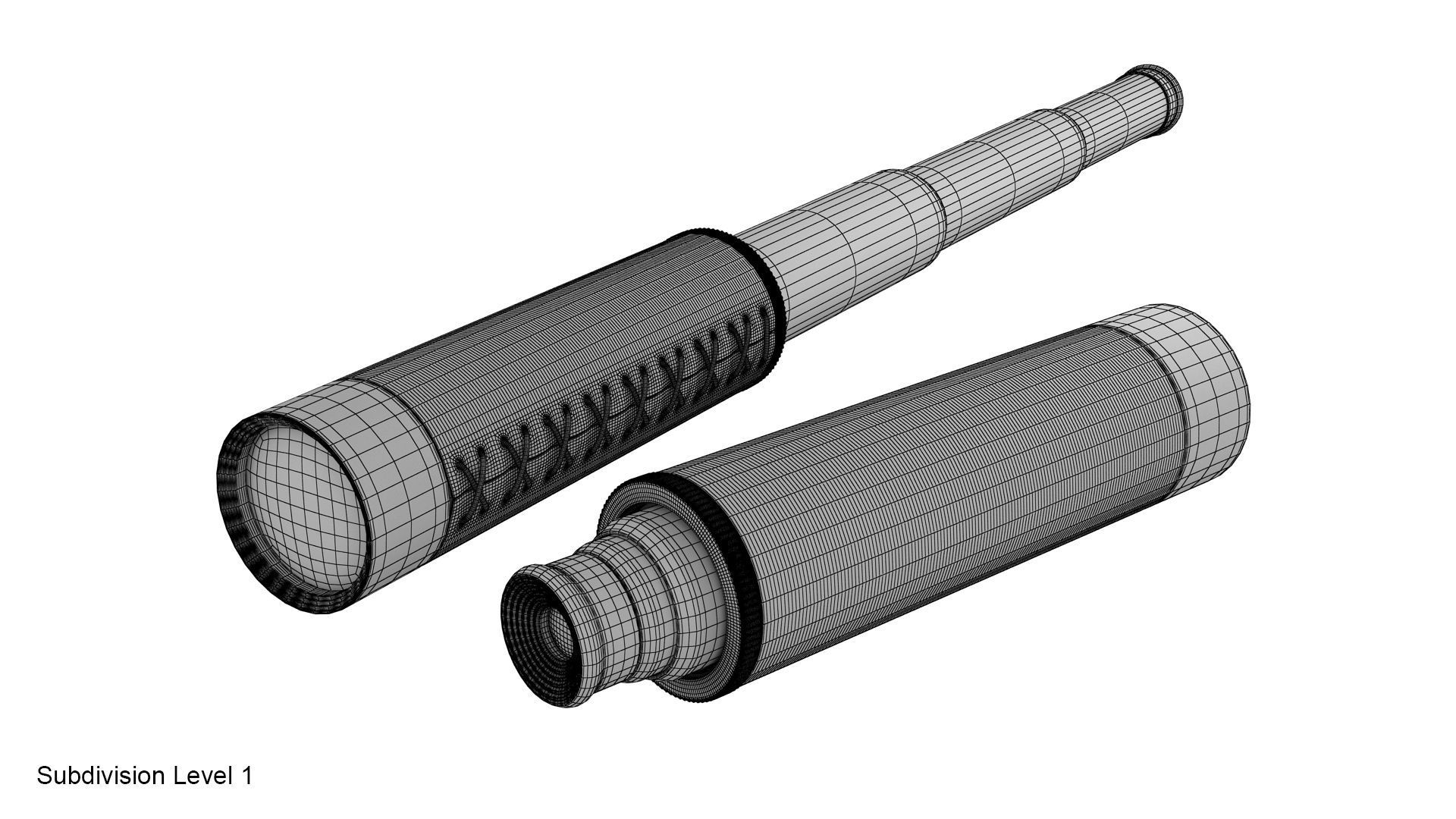 Spyglass telescope 3D model_24