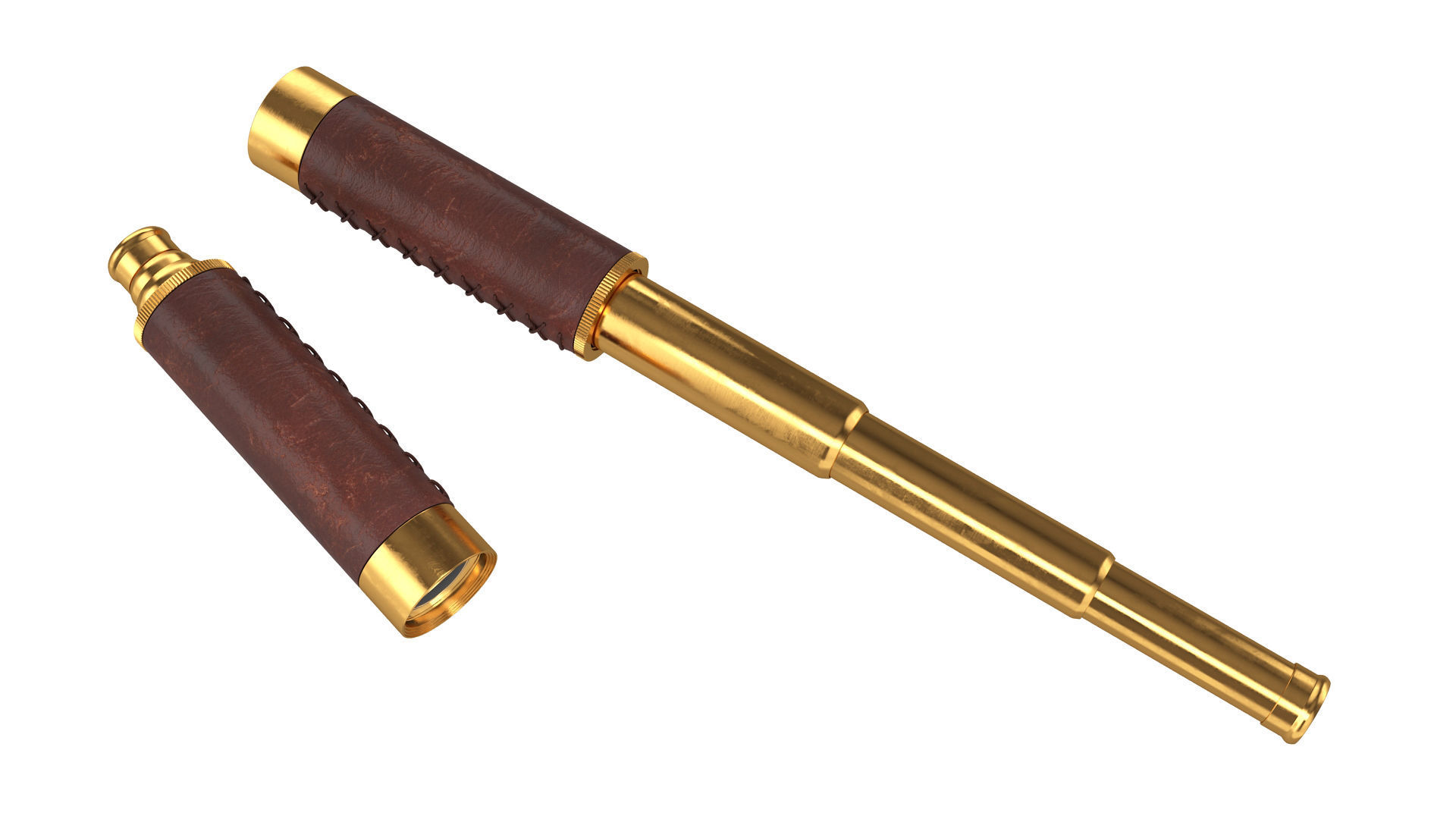 Spyglass telescope 3D model_12