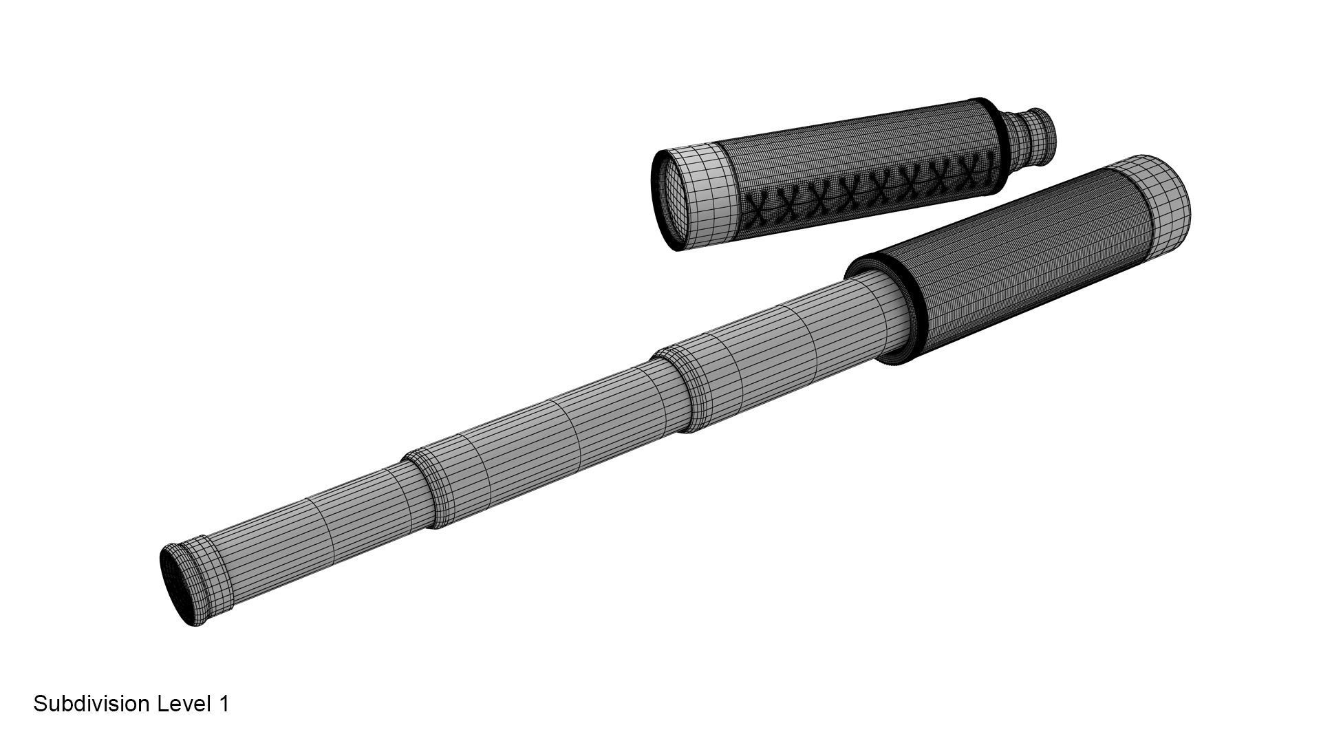 Spyglass telescope 3D model_26