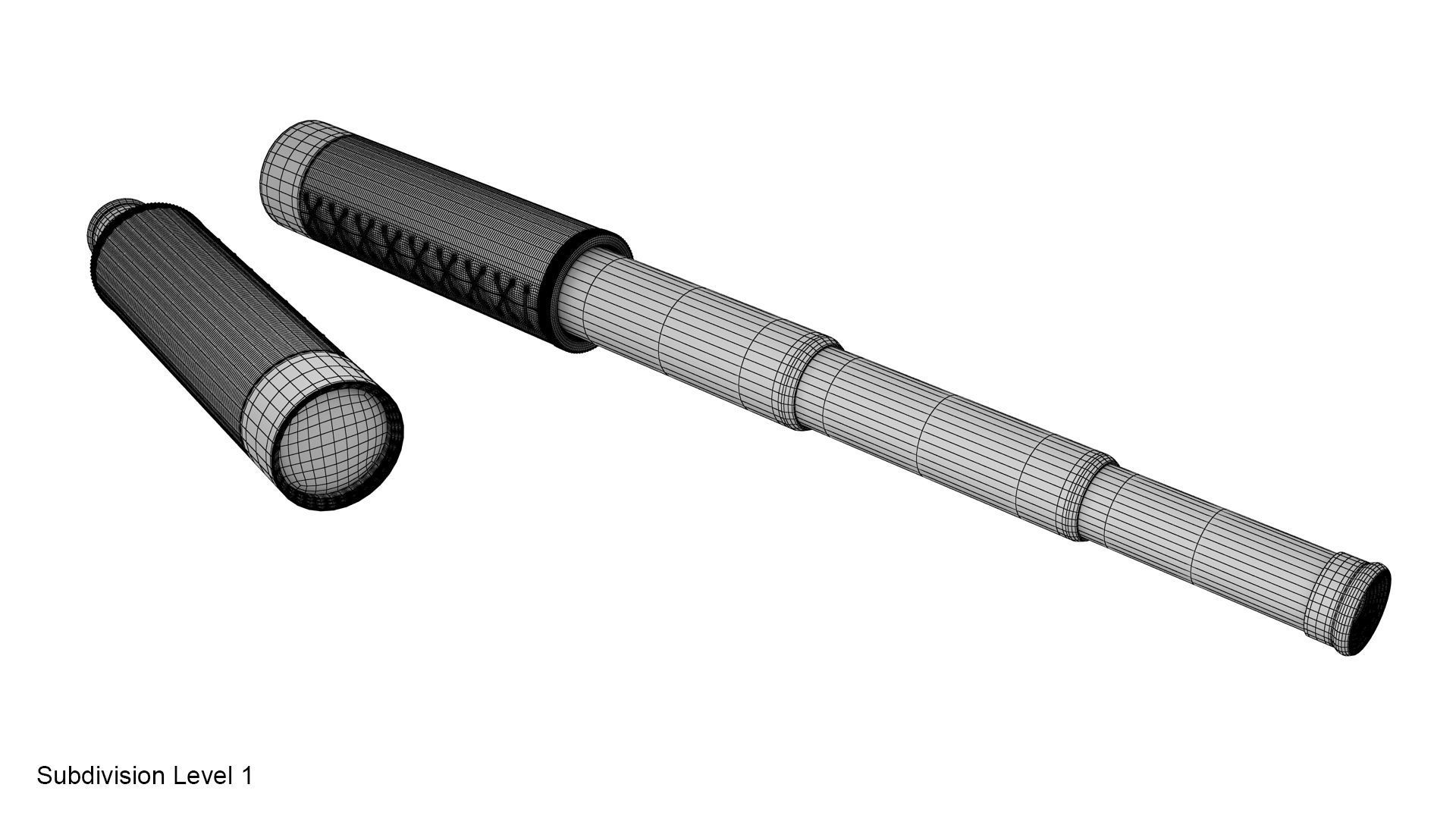 Spyglass telescope 3D model_25