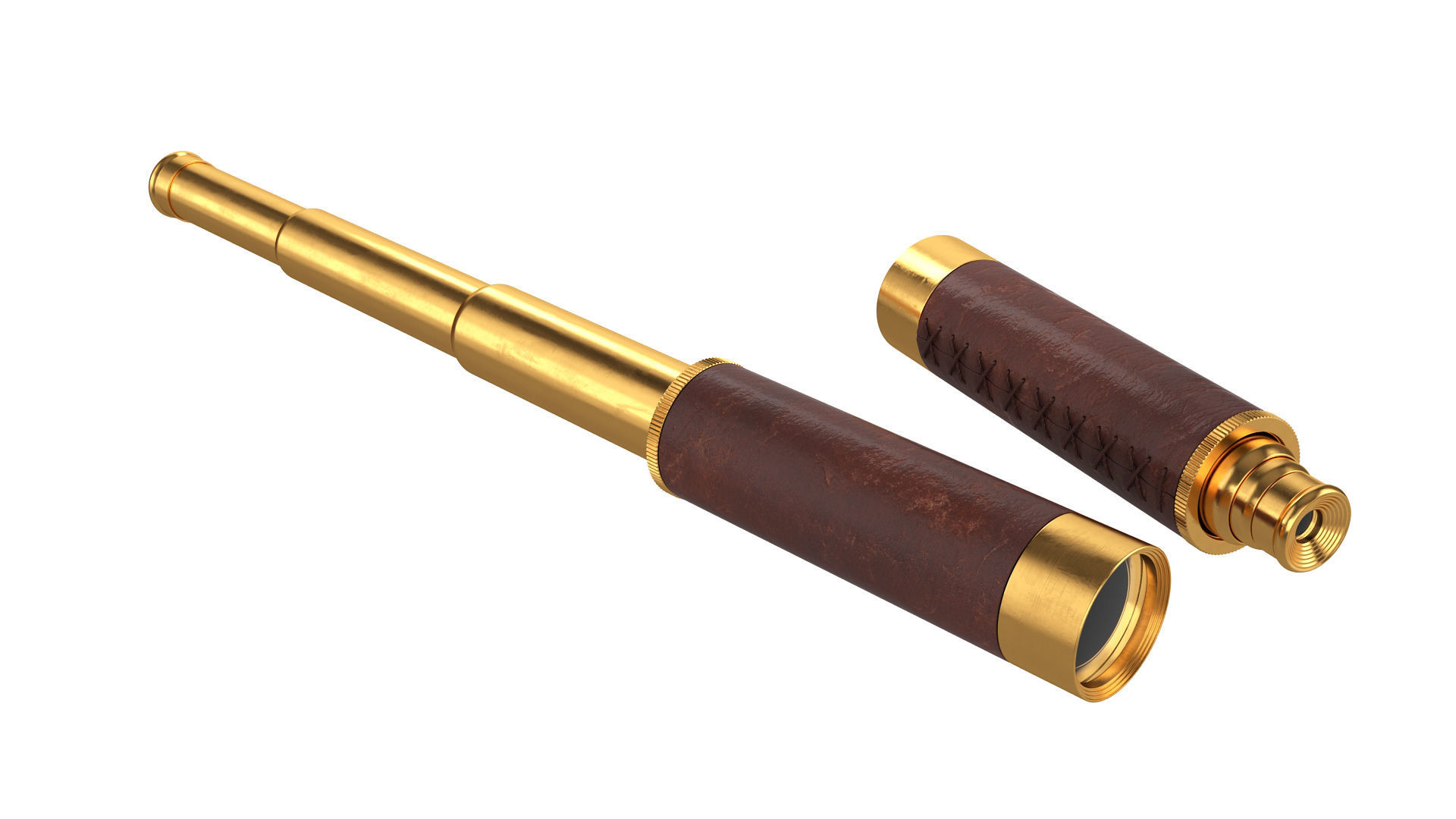 Spyglass telescope 3D model_5