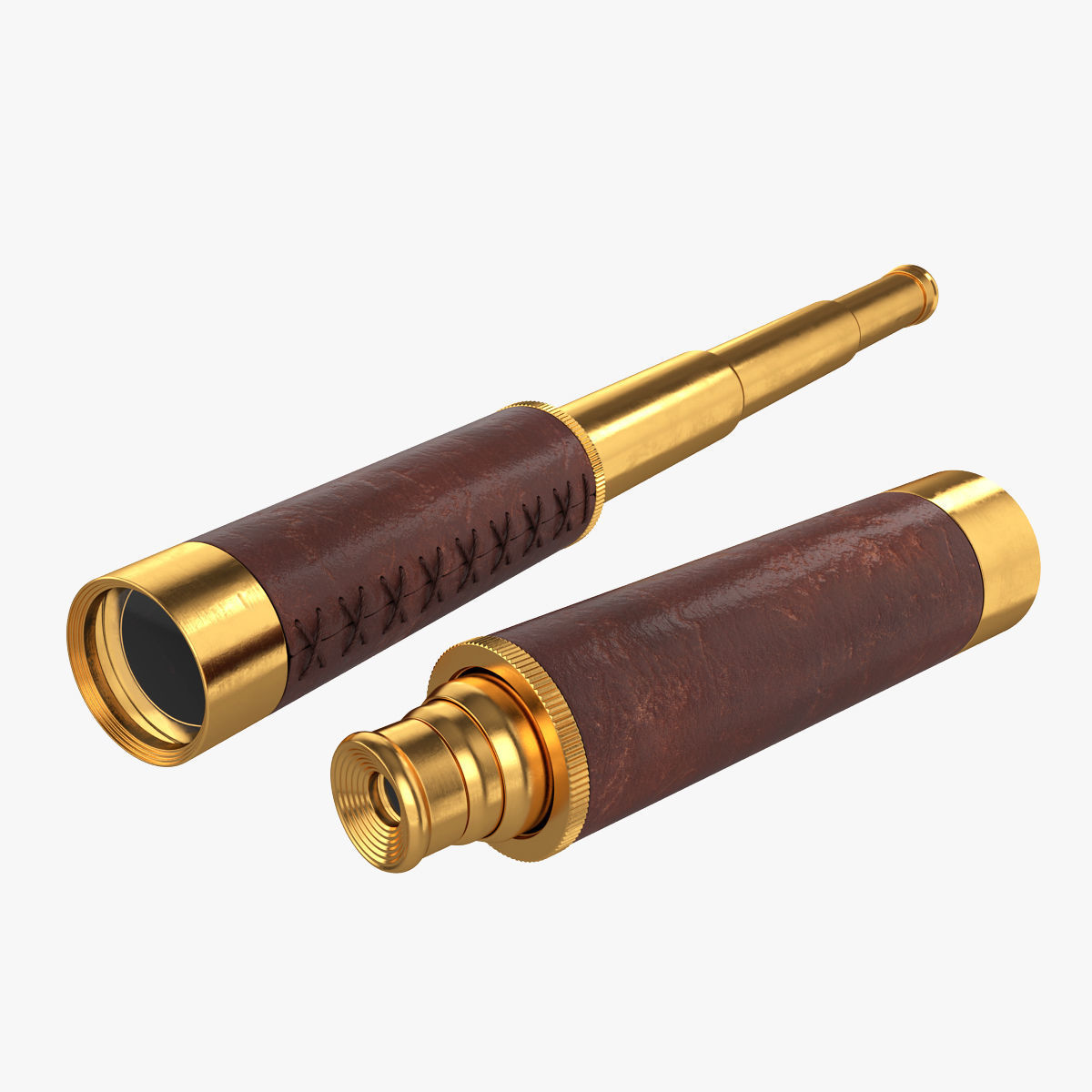 Spyglass telescope 3D model_0