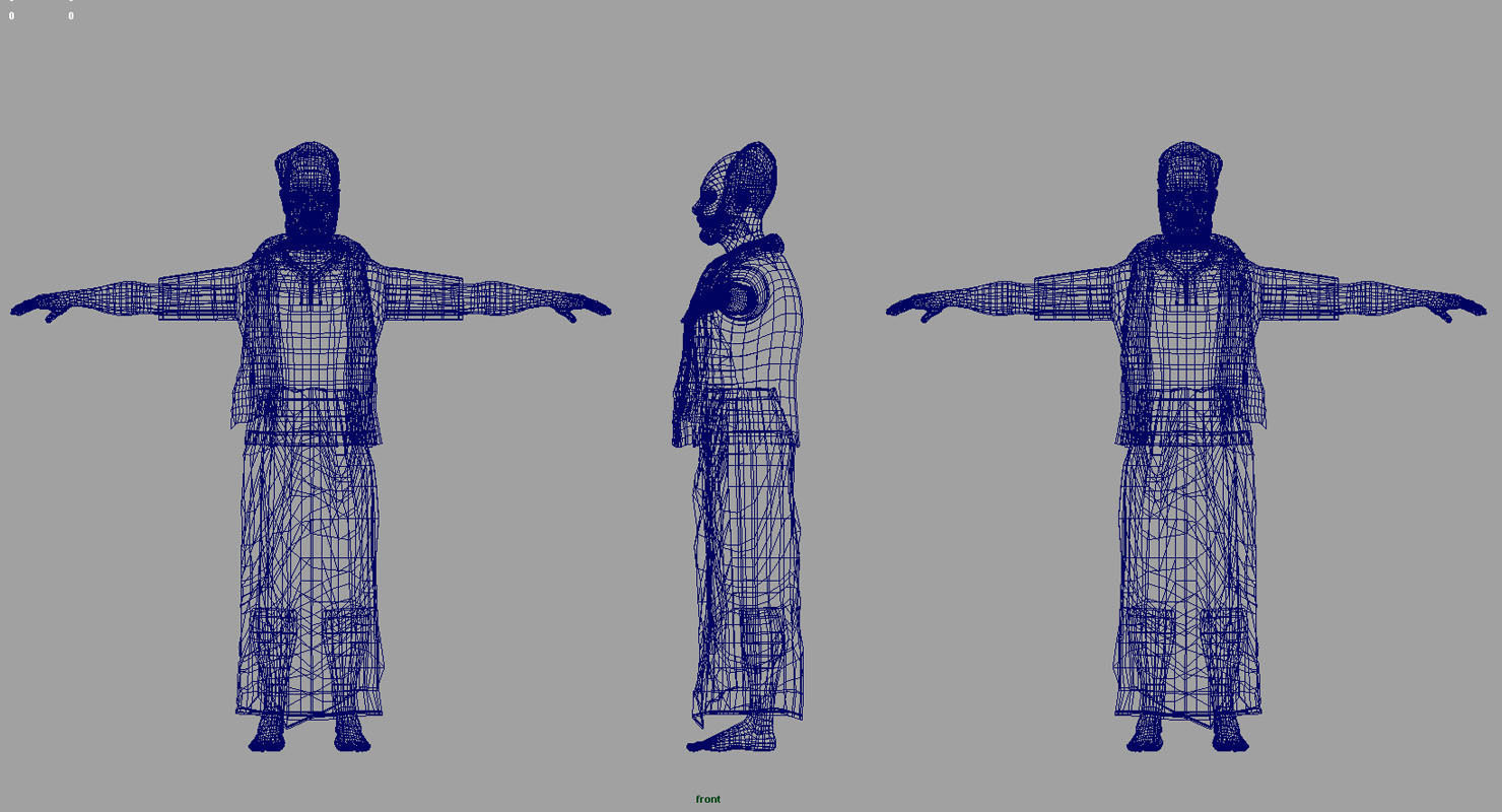 old man india 3d model 3D model_6