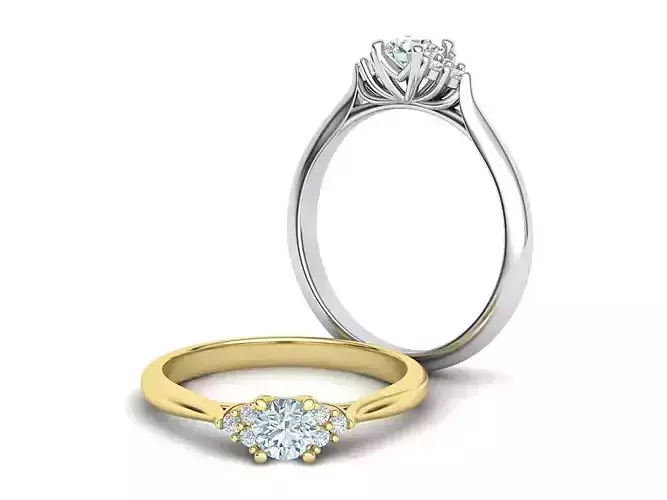 7 stones Engagement ring 3dmodel 3D print model