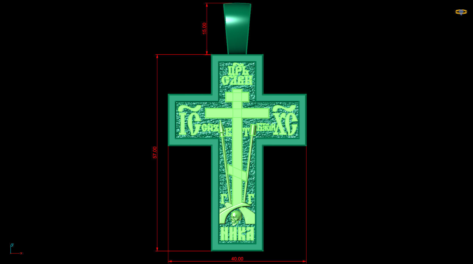 two-way cross without Jesus 3D print model_3
