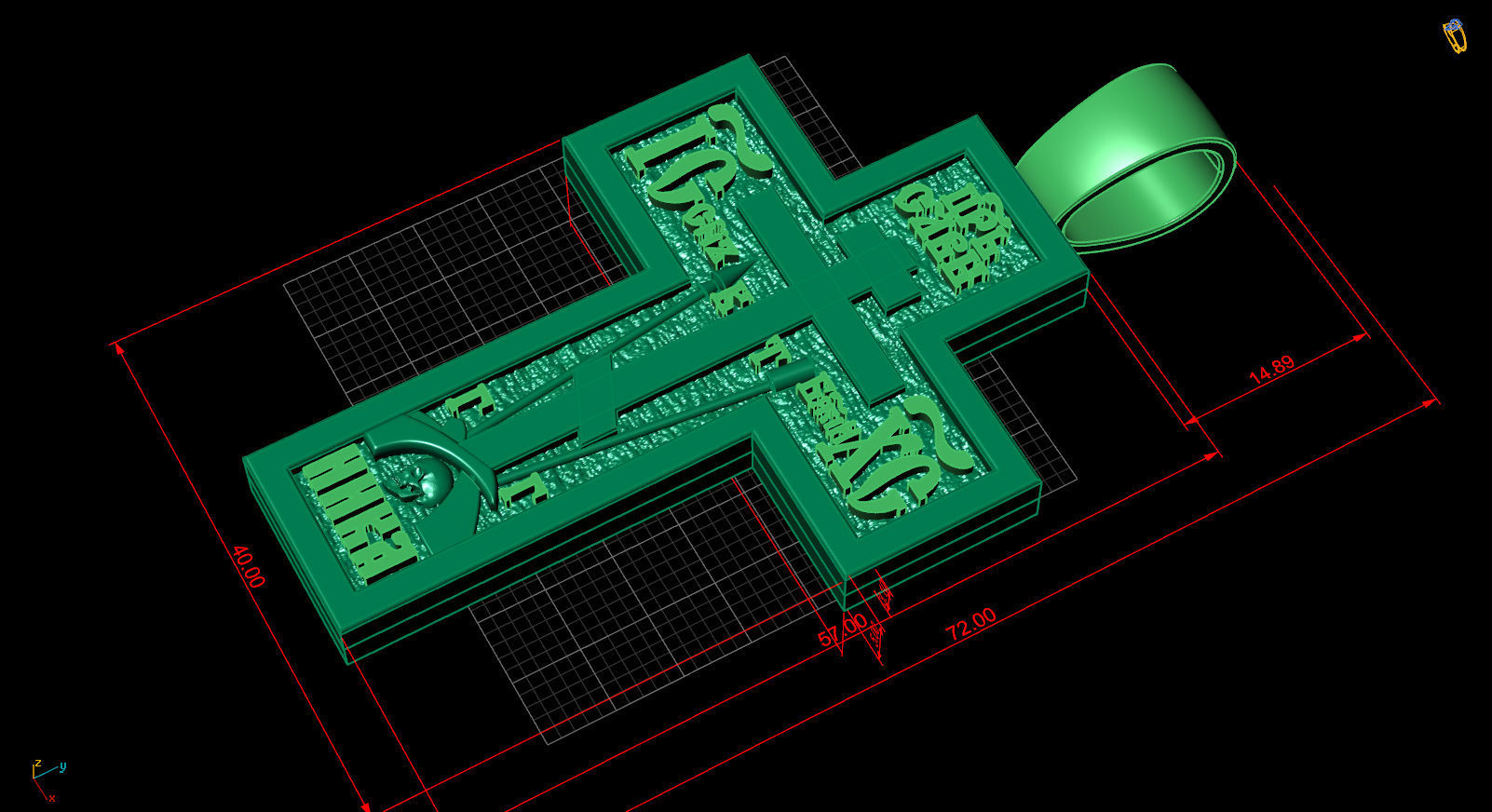 two-way cross without Jesus 3D print model_7