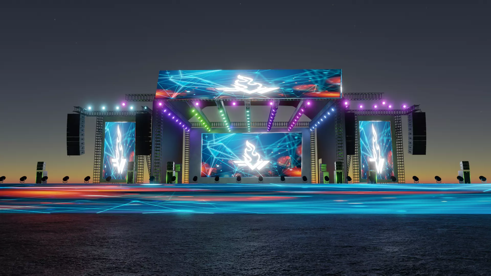 Concert Stage  3D model_0