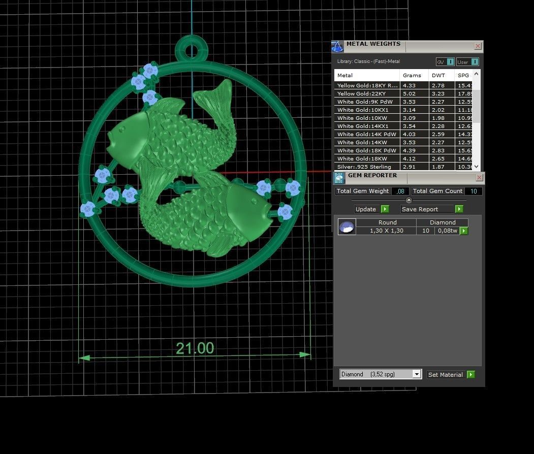 Pisces  stars 3D print model_1