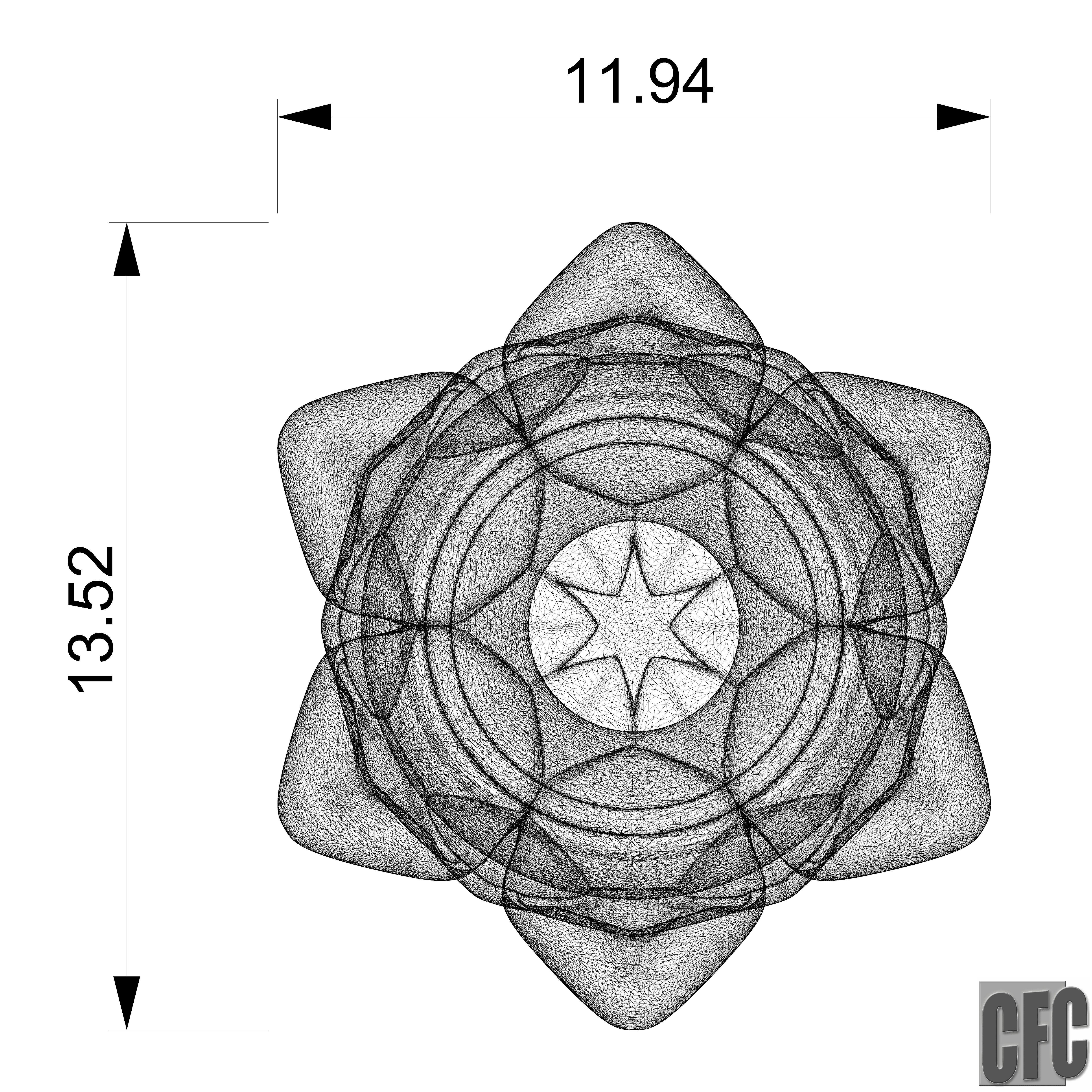 WoodCarving Finial - 3d model for CNC - FinialCFC01 3D print model_12