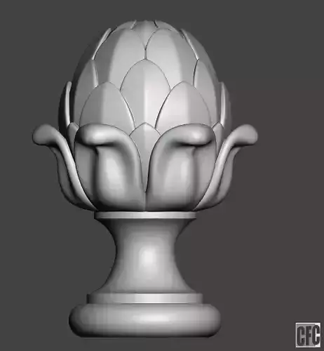 WoodCarving Finial - 3d model for CNC - FinialCFC01 3D print model