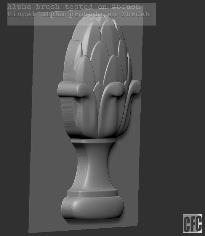 WoodCarving Finial - 3d model for CNC - FinialCFC01 3D print model_18