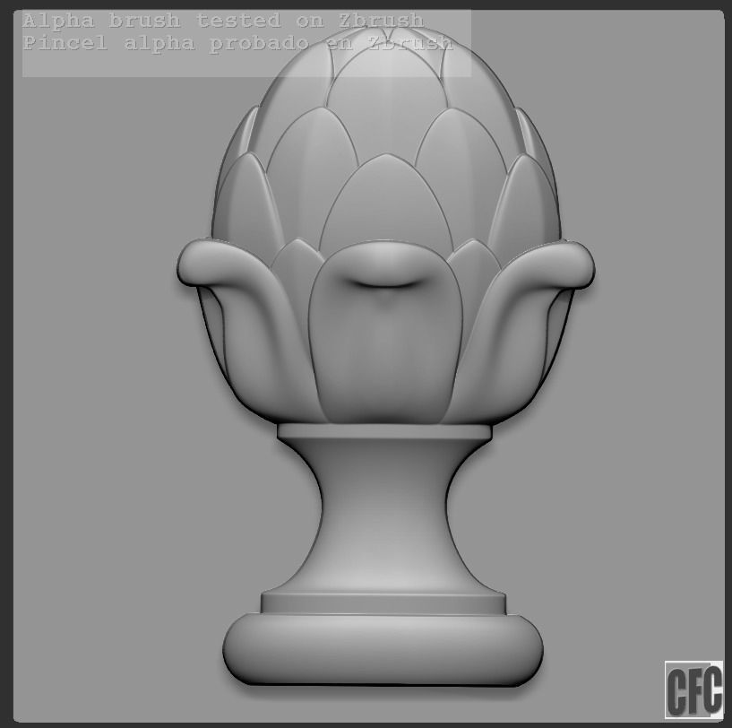 WoodCarving Finial - 3d model for CNC - FinialCFC01 3D print model_16