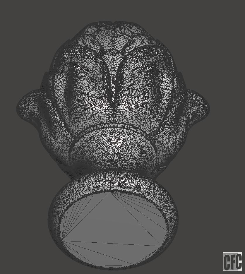 WoodCarving Finial - 3d model for CNC - FinialCFC01 3D print model_9