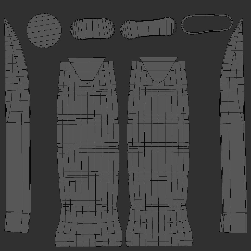 This Combat Knife Design with Low poly Low-poly 3D model_1