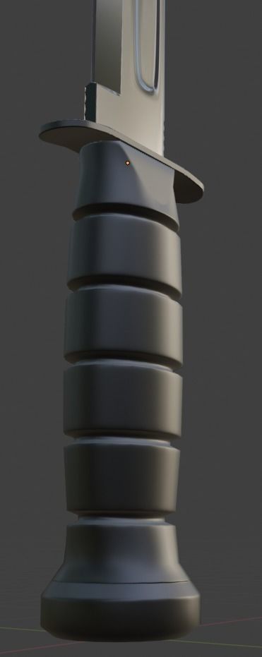 This Combat Knife Design with Low poly Low-poly 3D model_2