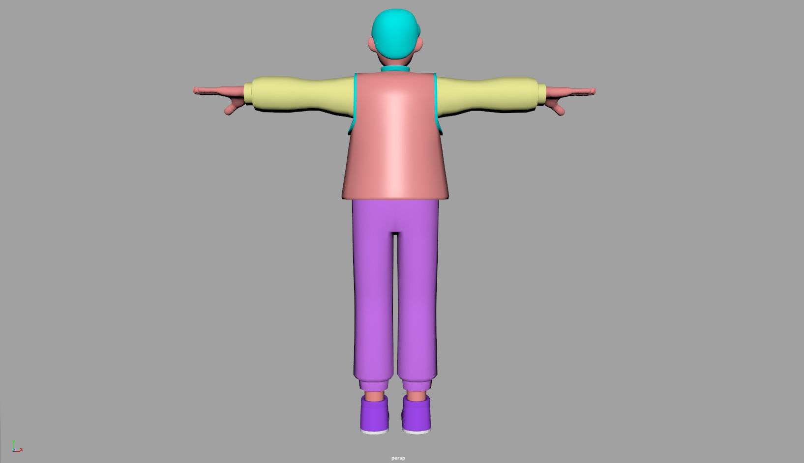 Cartoon Character young man 3D 3D model_4