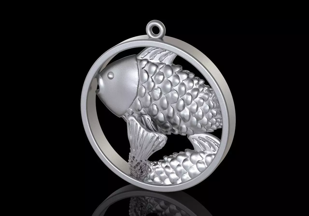 Pisces in round 3D print model