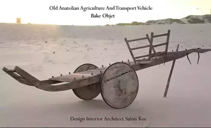  OLD ANATOLIAN AGRICULTURE AND TRANSPORT VEHICLE OX CAR  DESIGN 