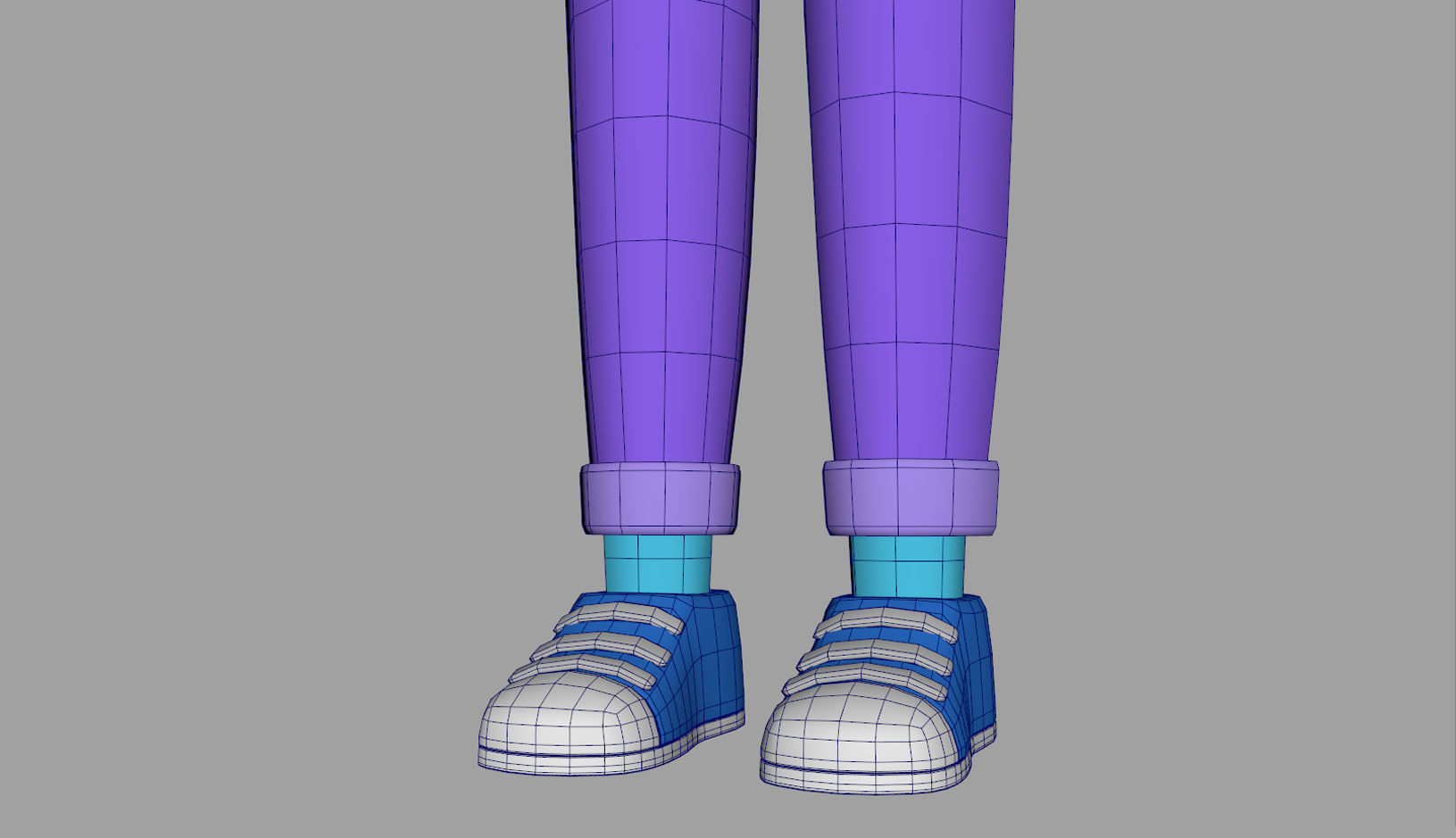 Cartoon Character young woman 3D 3D model_8