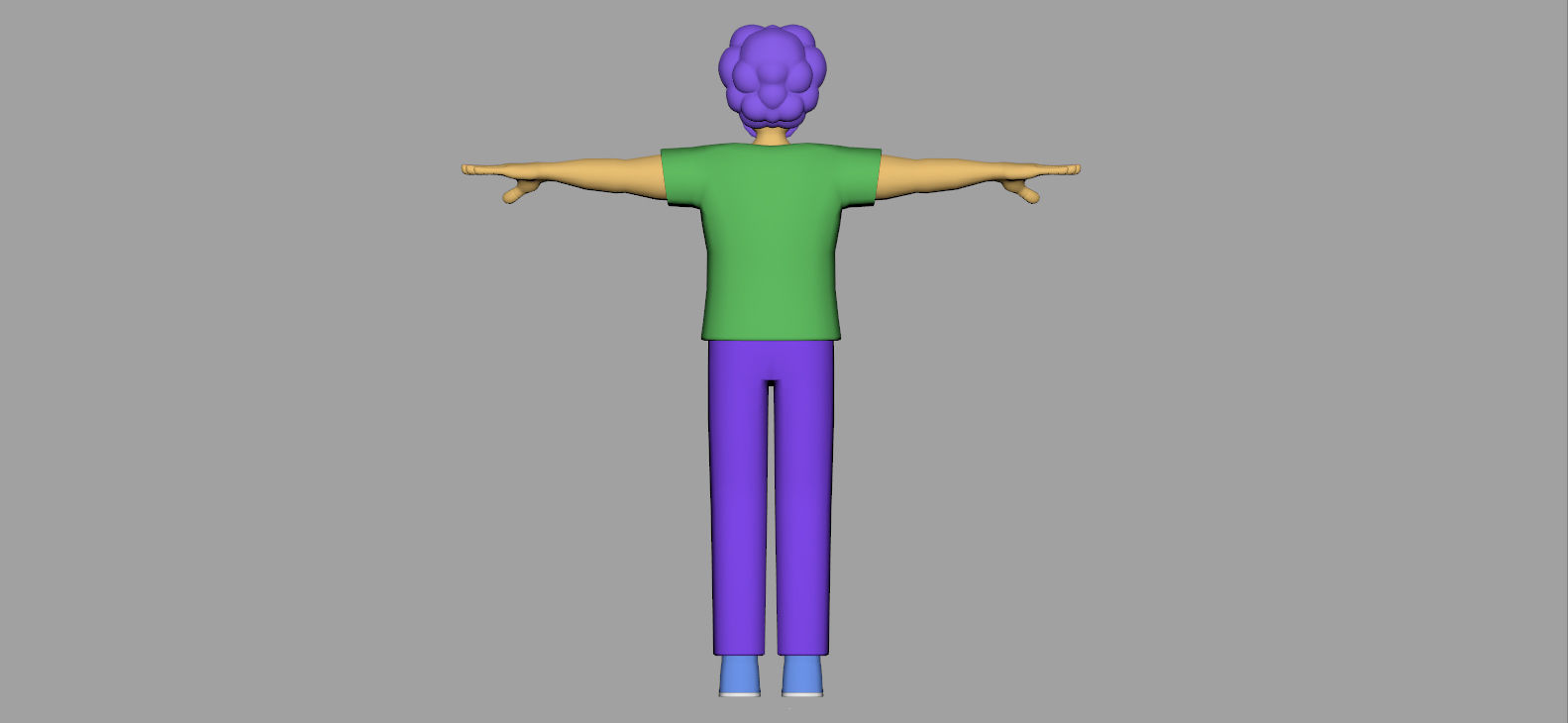 Cartoon Character adult man 3D model Low-poly 3D model_4