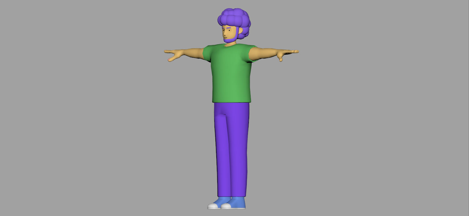 Cartoon Character adult man 3D model Low-poly 3D model_3