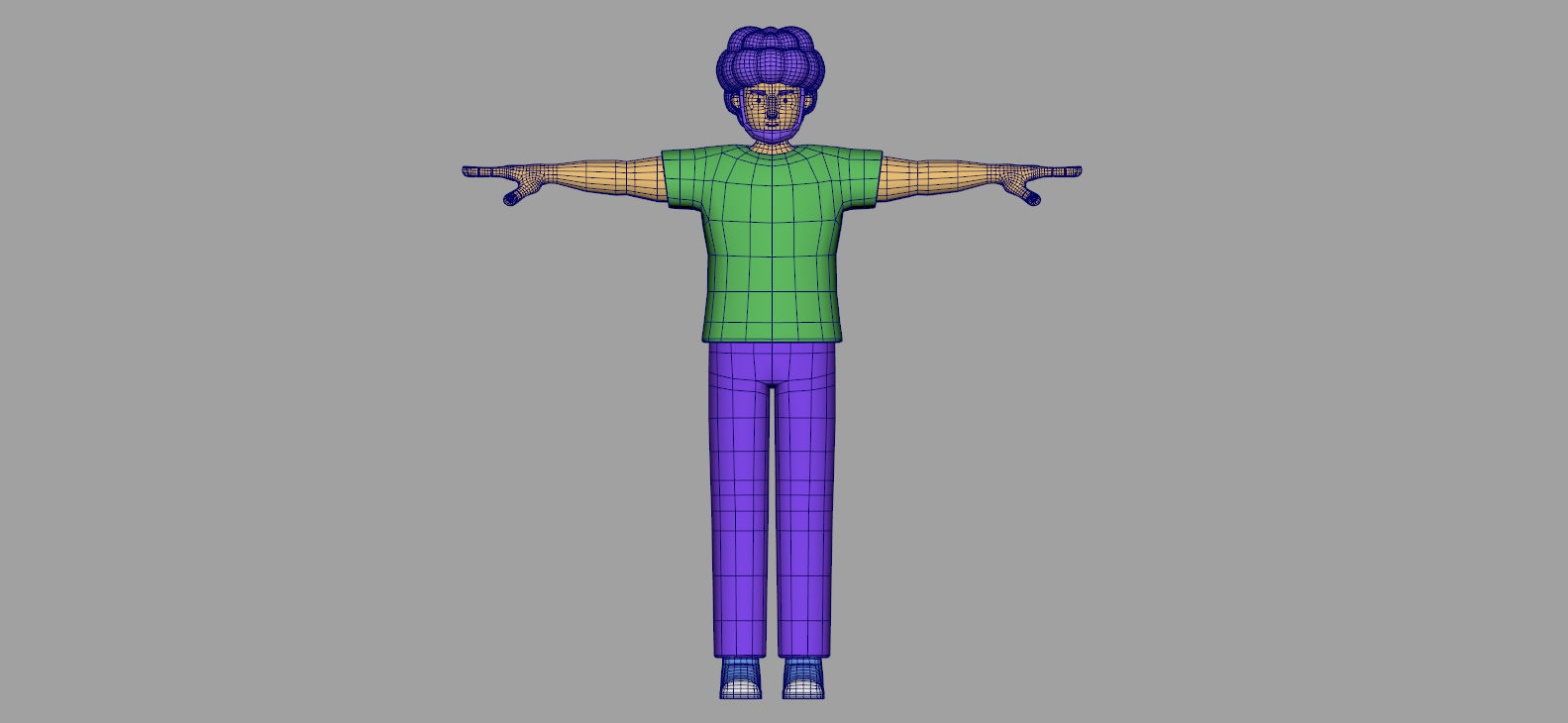 Cartoon Character adult man 3D model Low-poly 3D model_5