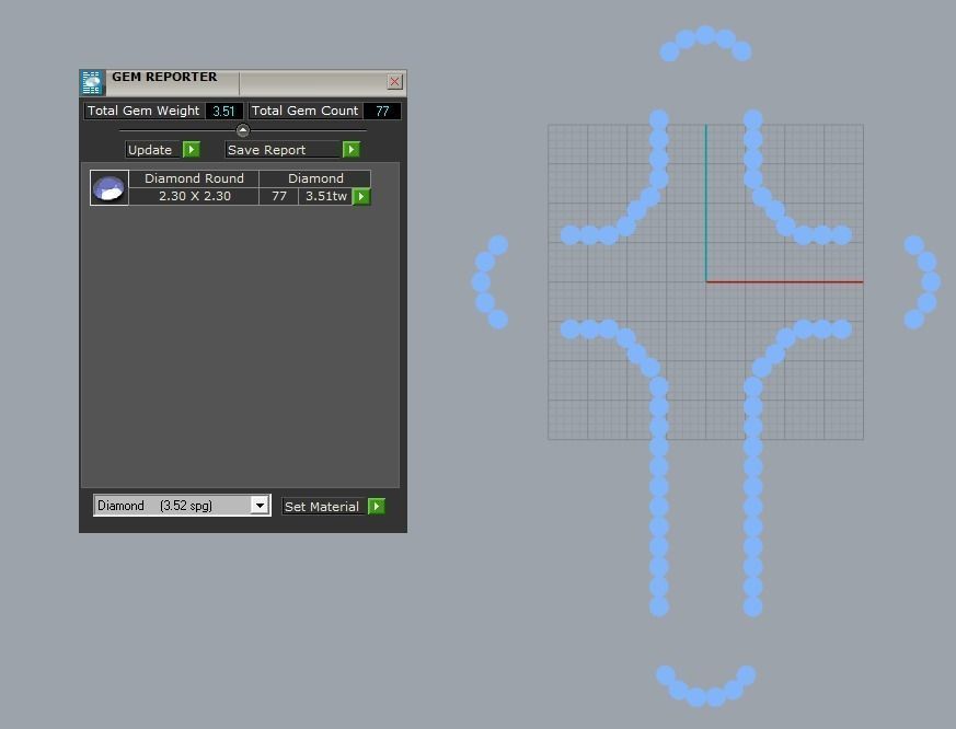 Luxury Cross Pendant With Gems 3D print model_4