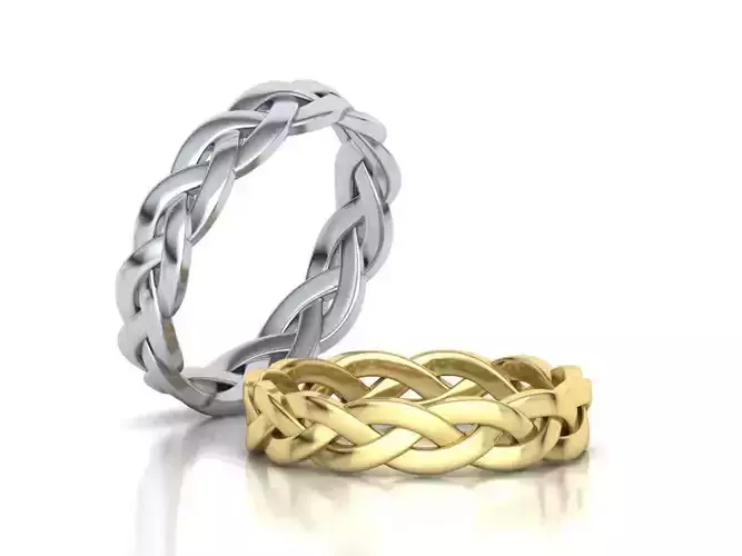 Classic Braided ring 3dmodel Band ring 3D print model