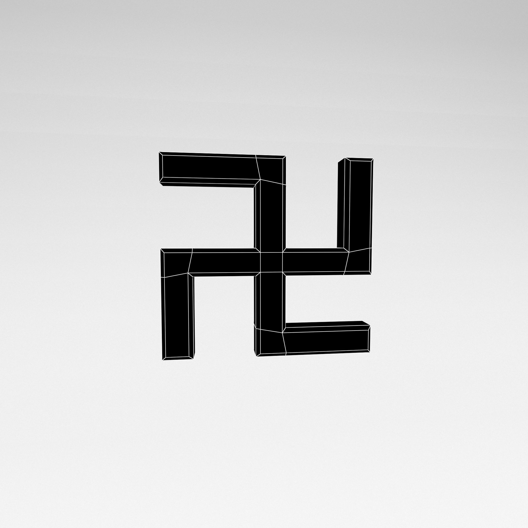 Buddhism Symbol v1 006 Low-poly 3D model_4