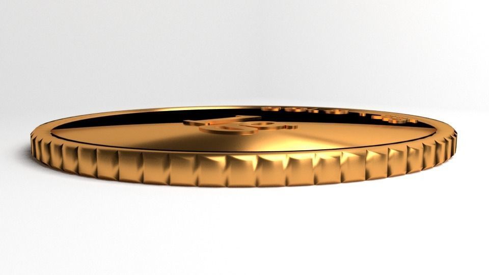 Goldcoin 1gram 3D model_3