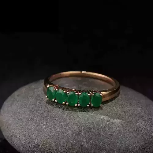  Oval Emerald Ring  3D print model