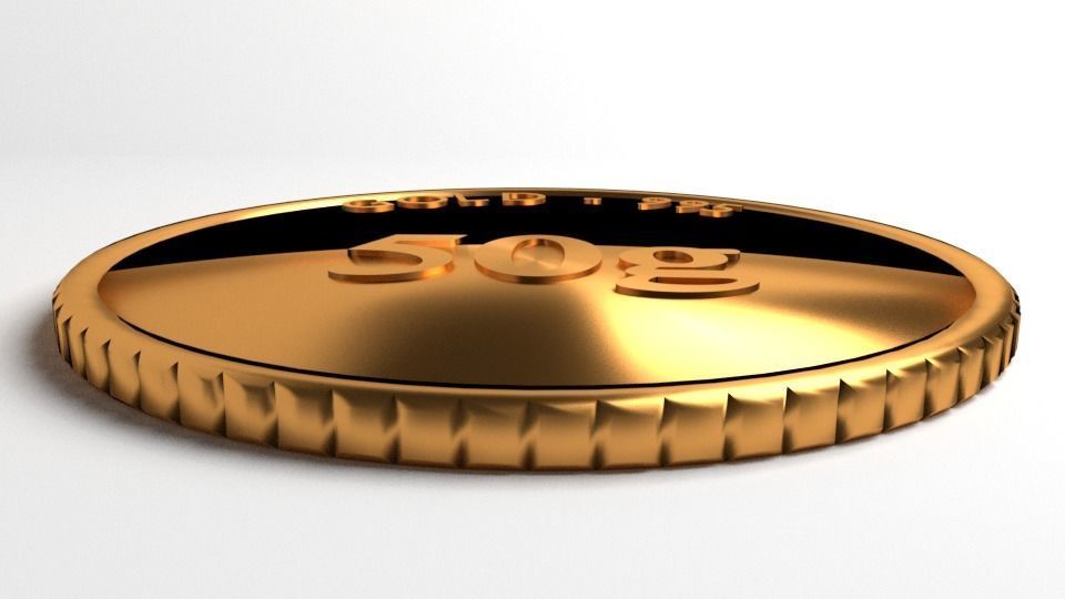 Goldcoin 50gram 3D model_1