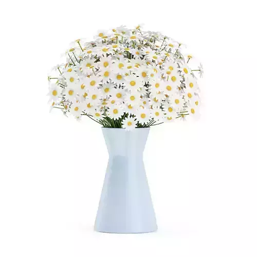 Small Daisies in Blue Vase