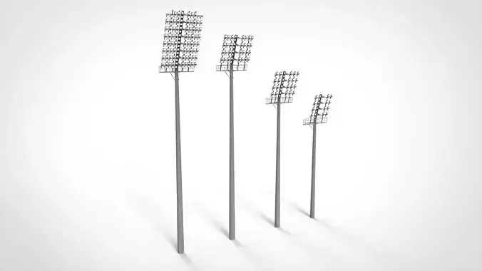 floodlight 1 stadium light tower 3D model