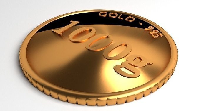 Goldcoin 1000gram 3D model